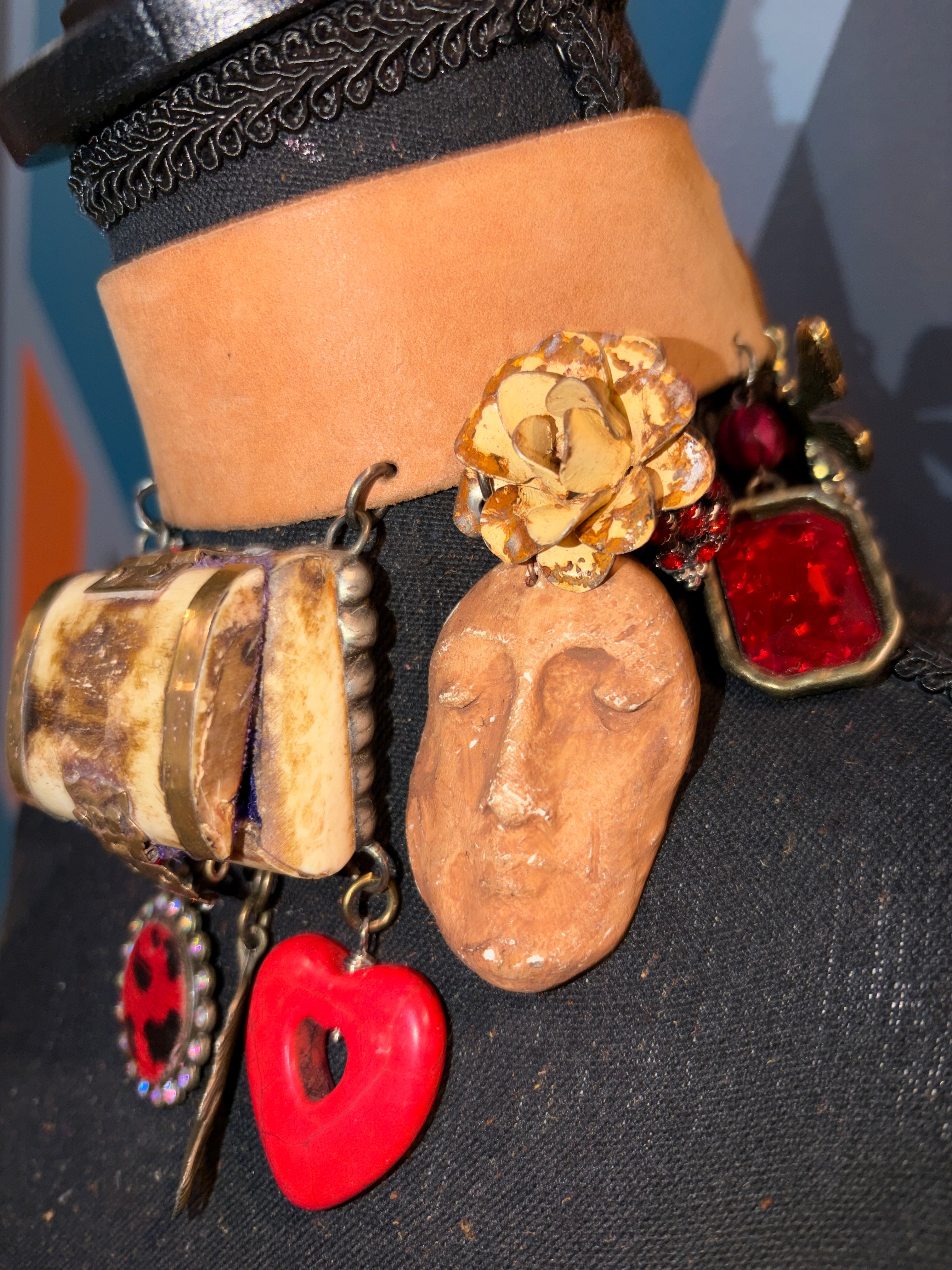 Treasure of Life Handmade Leather Choker - The Vault by Sacha