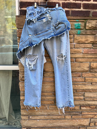 Custom Distressed Overlap Denim - The Vault by Sacha