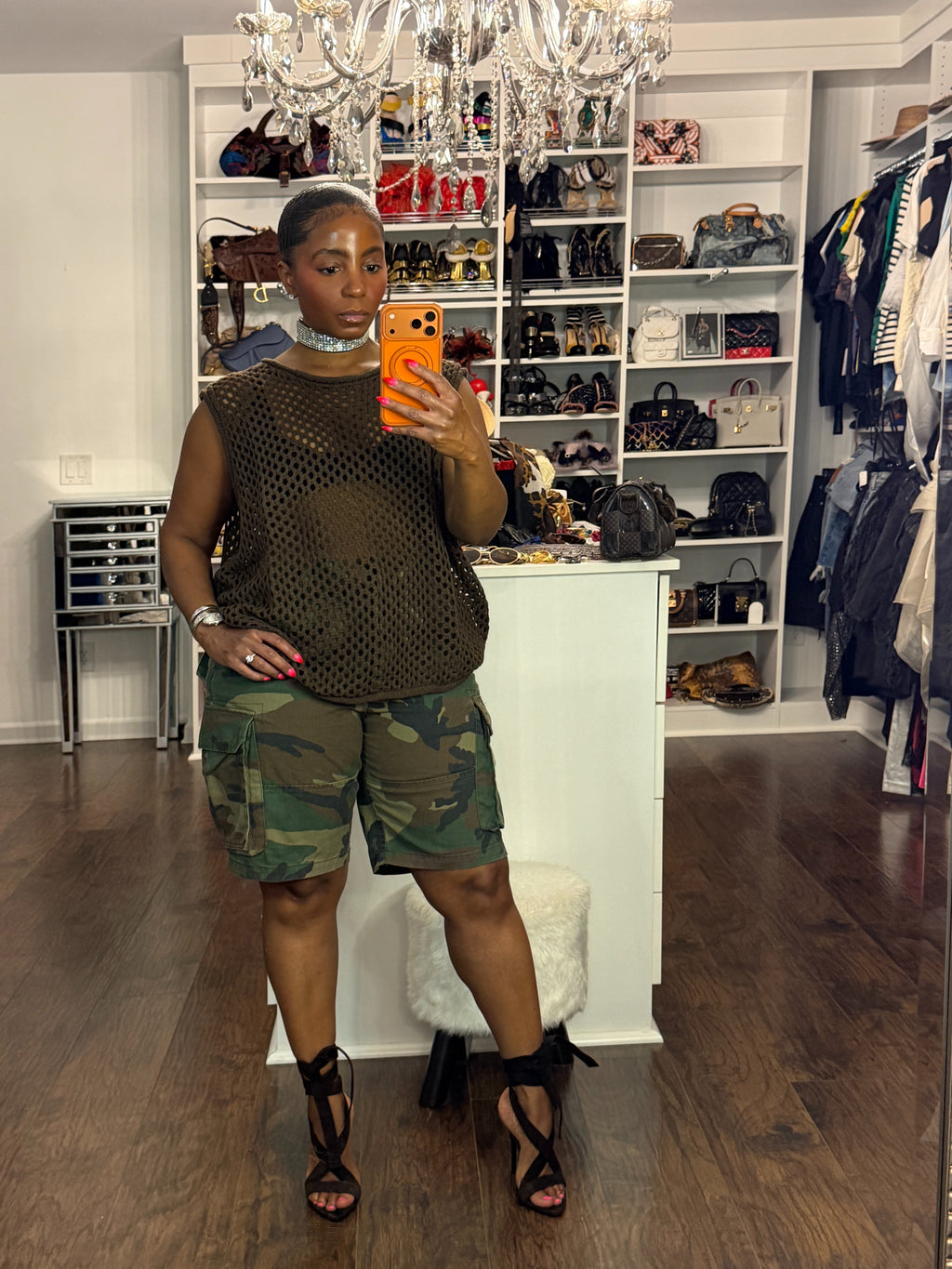 Easy Breezy Open-Knit Top-Chocolate