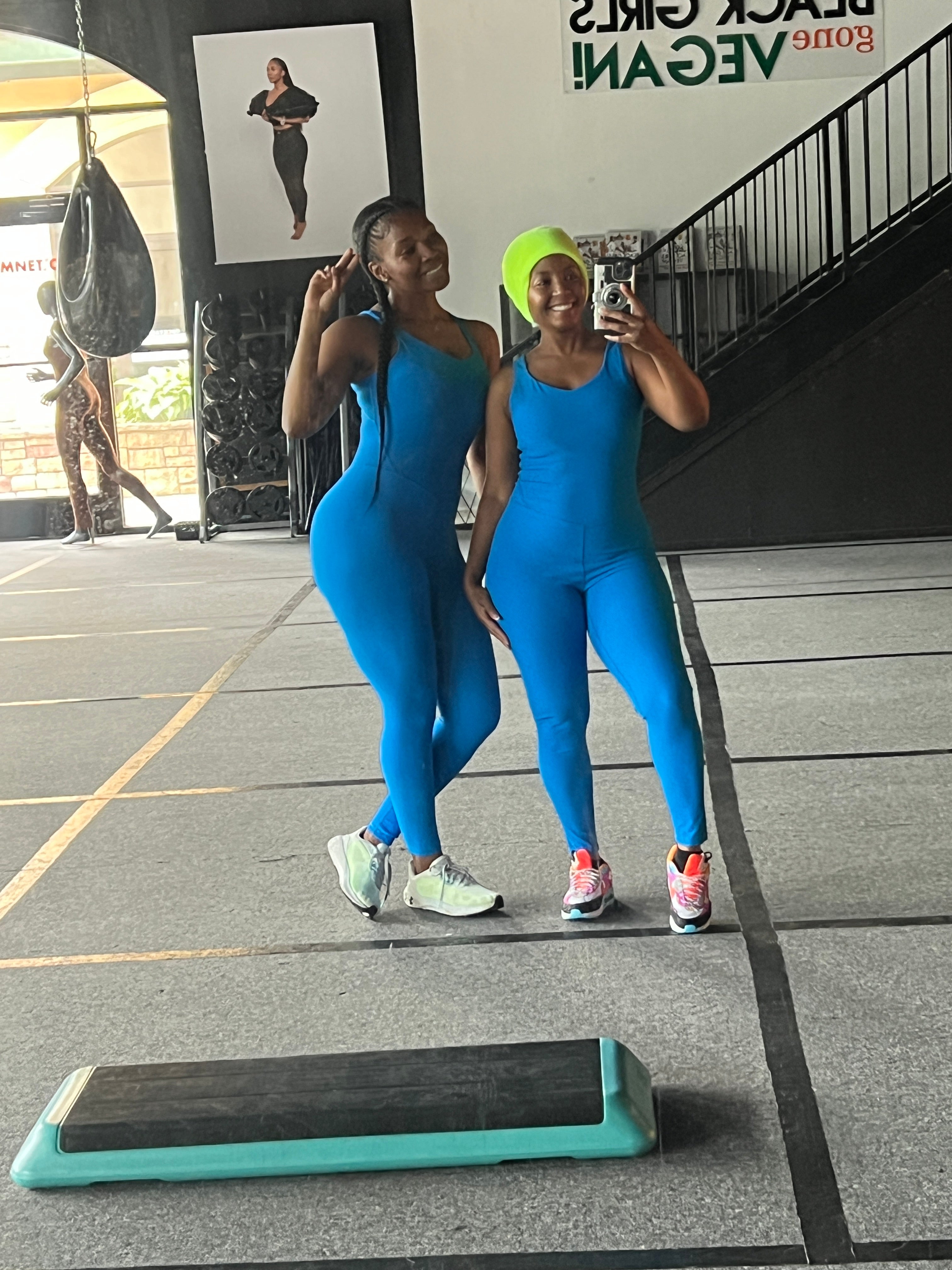 Sonic Blue Yoga Romper - The Vault by Sacha
