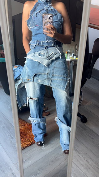 Custom Overlap Distressed Chaps