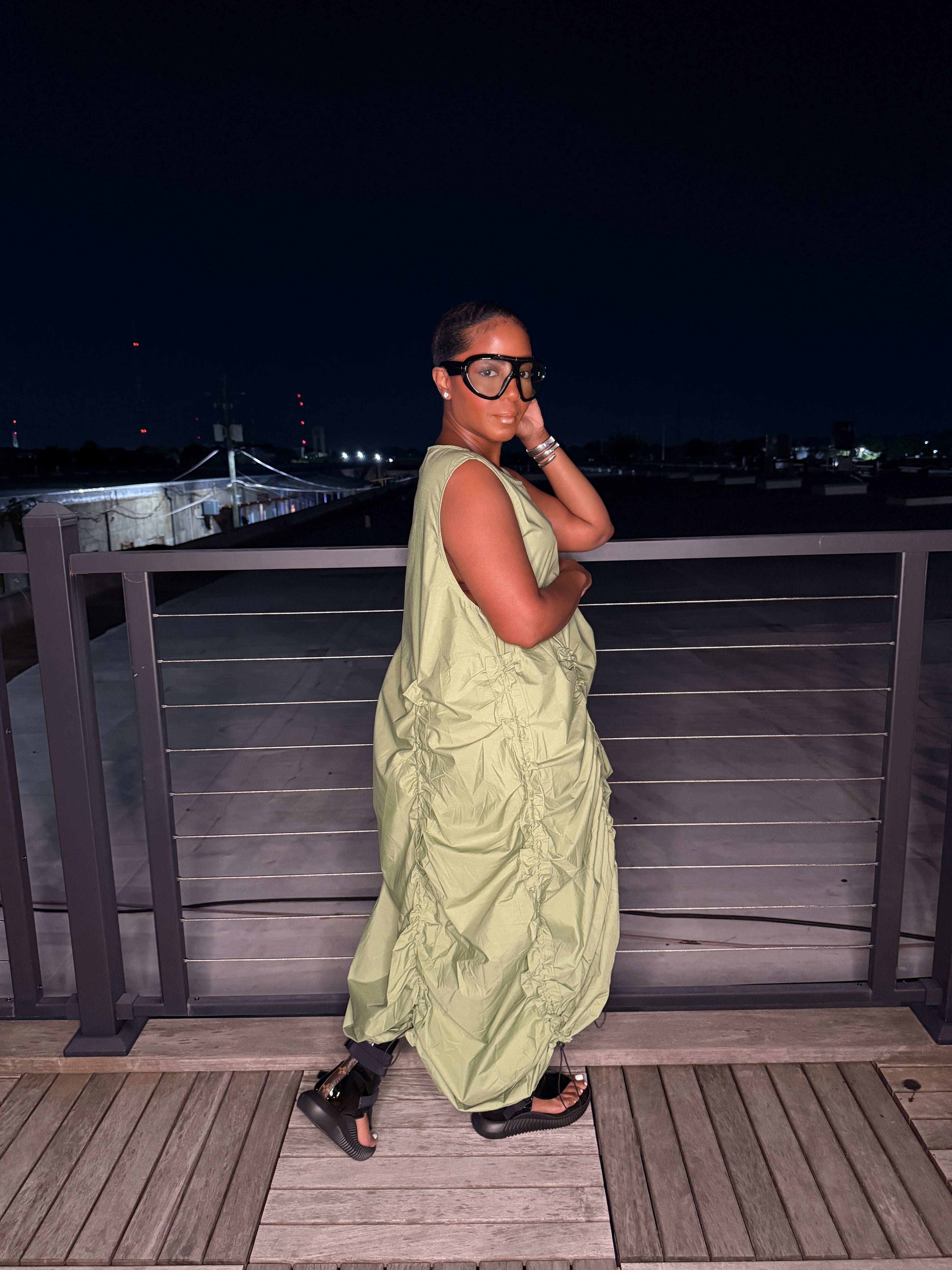 The Sage Siren Ruched Dress 6/20