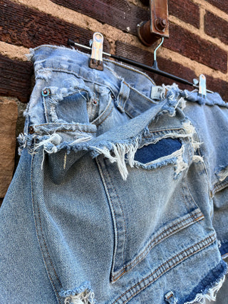 Custom Distressed Overlap Denim - The Vault by Sacha