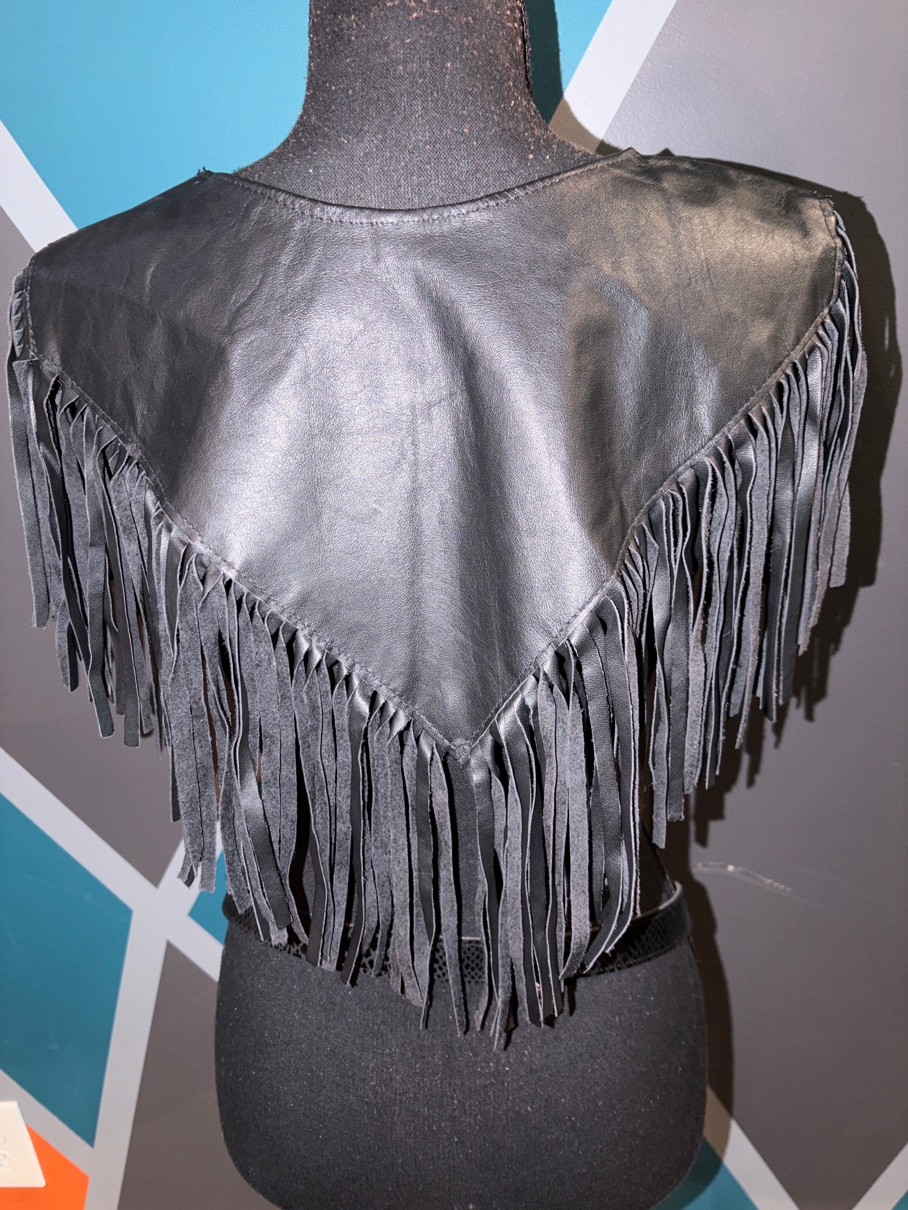 Concho Leather Cape