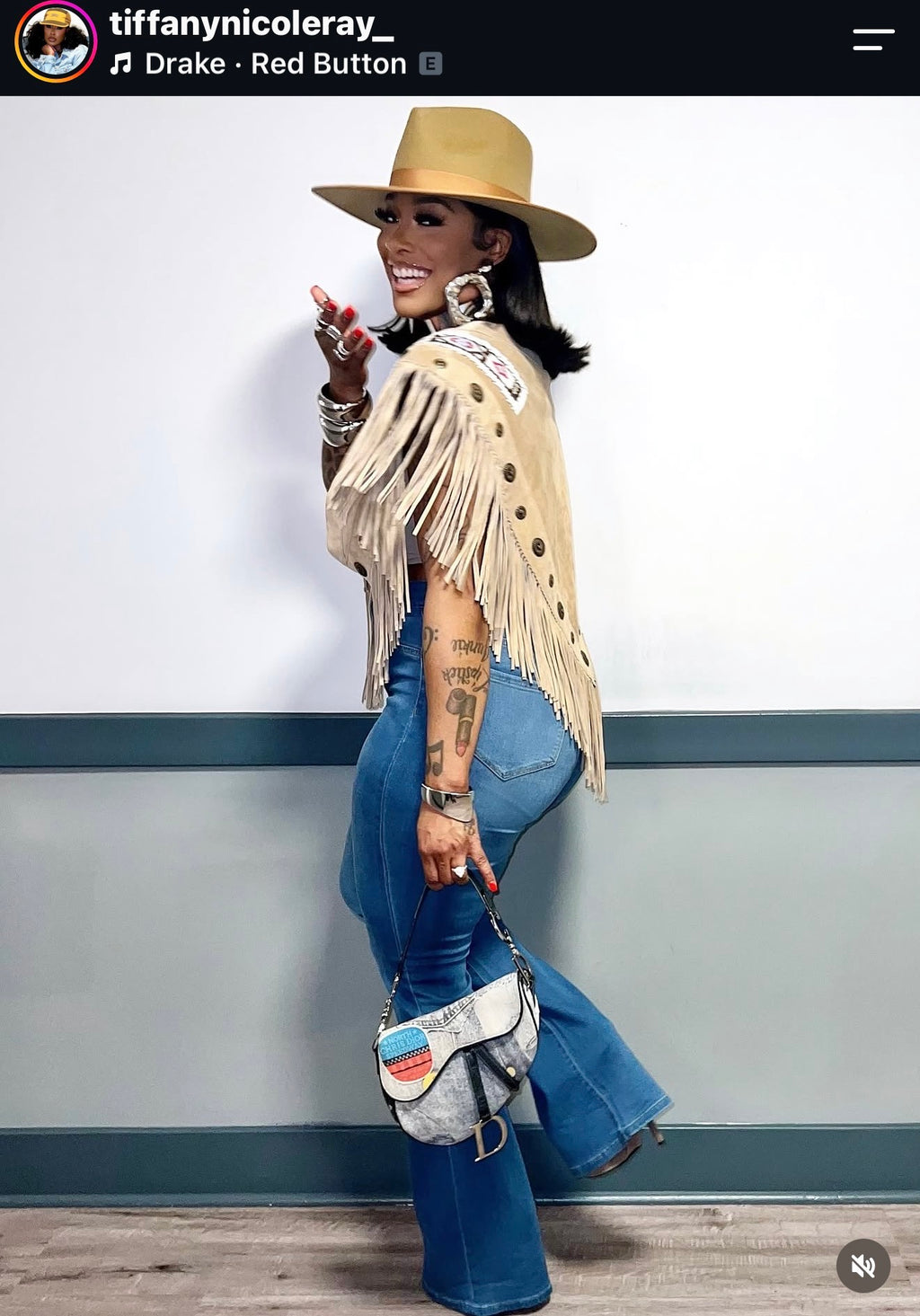 Suede Beaded Fringe Poncho