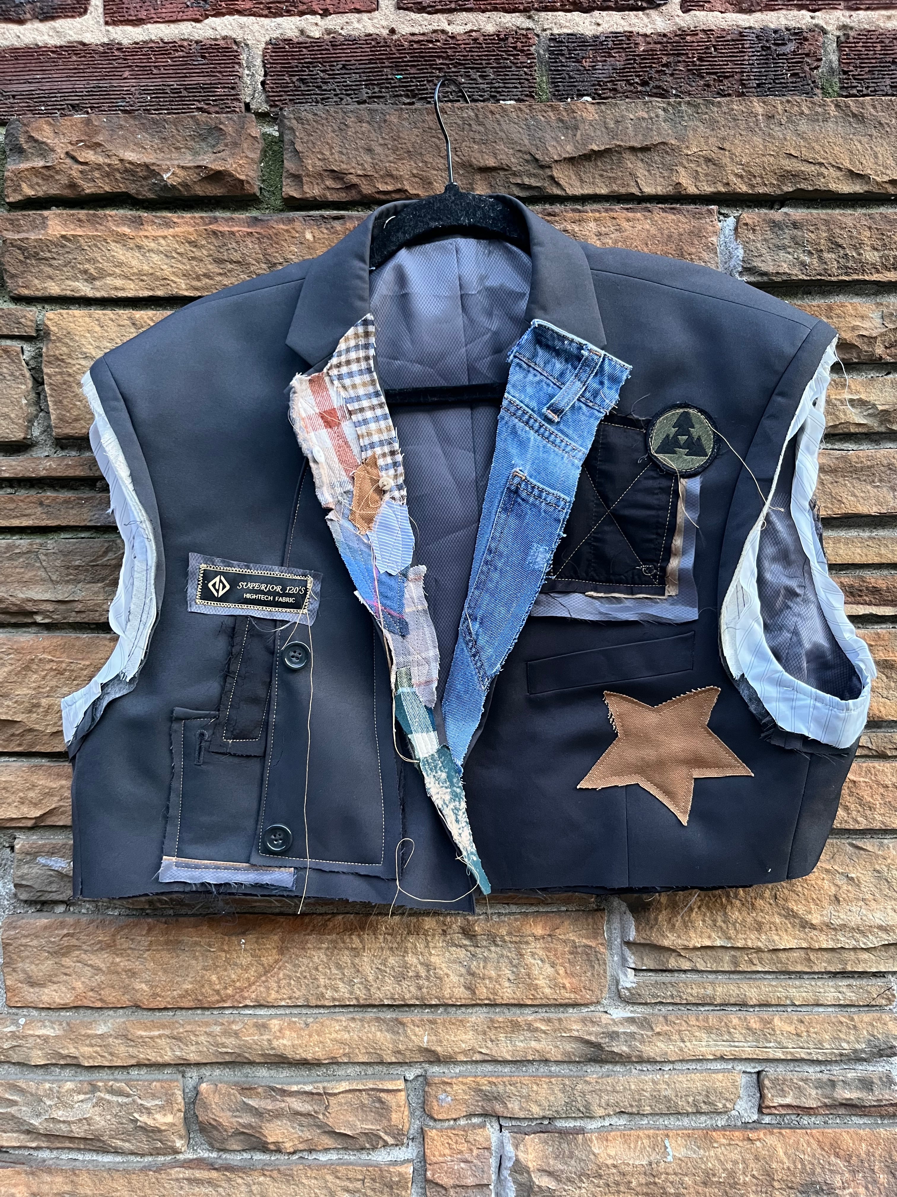 Custom Superior Vintage Patchwork Crop Blazer - The Vault by Sacha