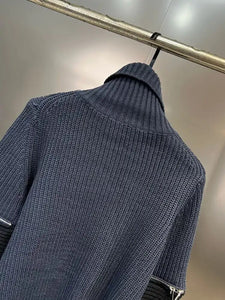 Zipper Sweater Skirt set