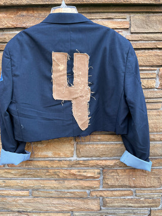 Custom Plaid Flap Crop Blazer - The Vault by Sacha