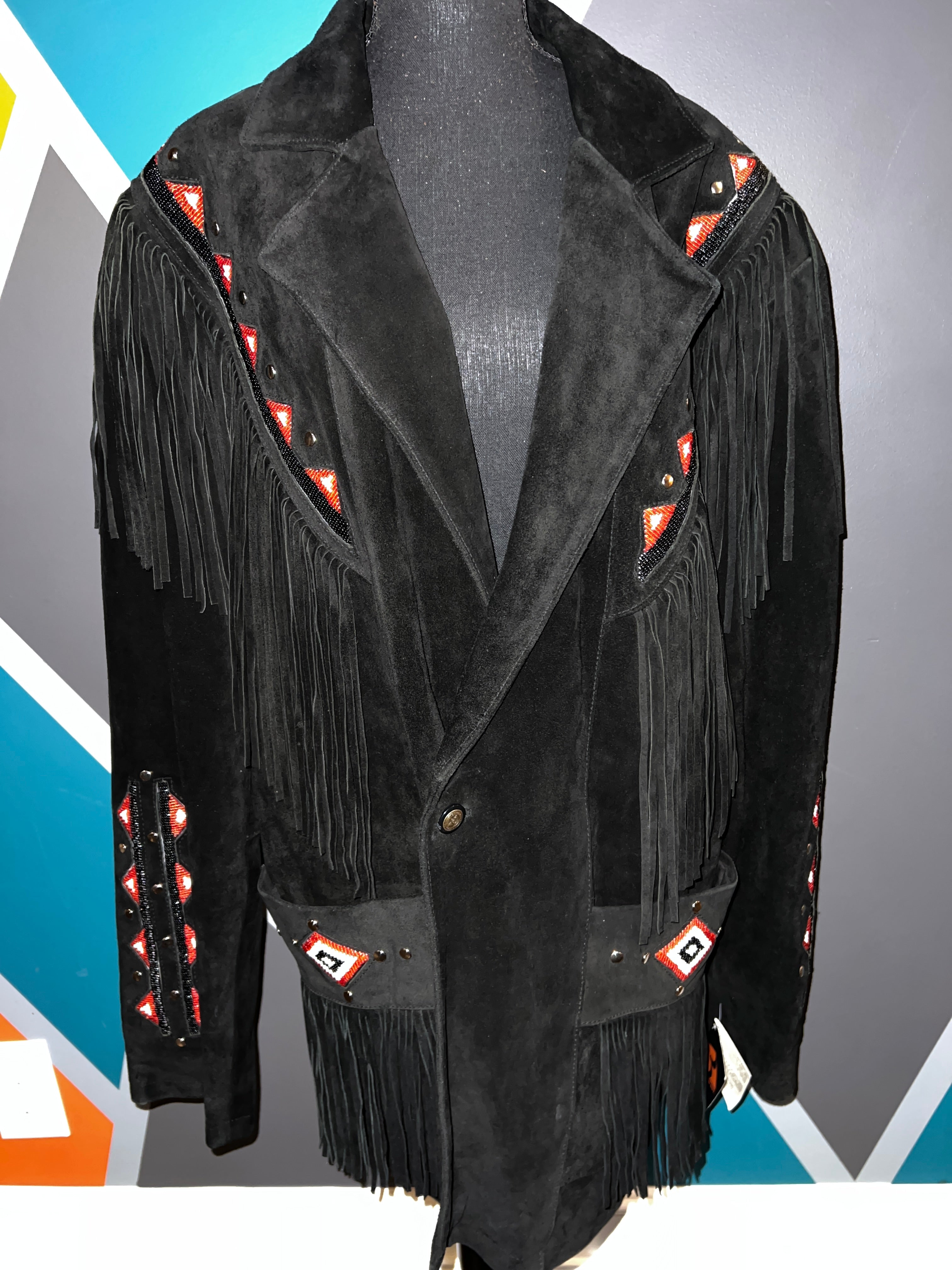 Black Suede Fringe Jacket - The Vault by Sacha