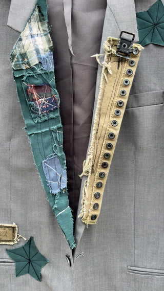 Custom Grommet + Stars Flap Hoodie Blazer