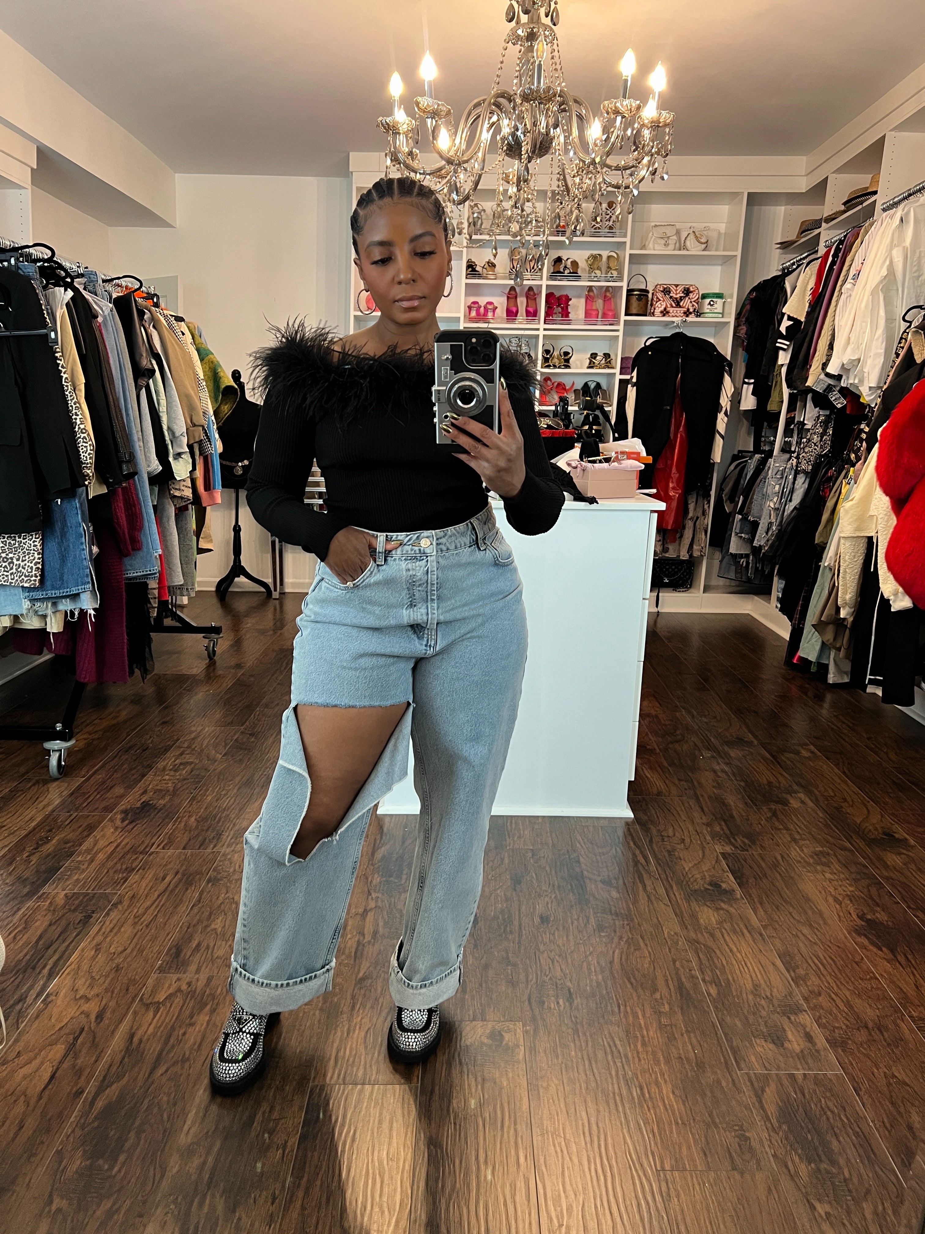 Off Shoulder Feather Bodysuit | FINAL SALE - The Vault by Sacha