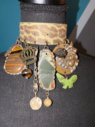 Cheetah Paradise Handmade Leather Choker