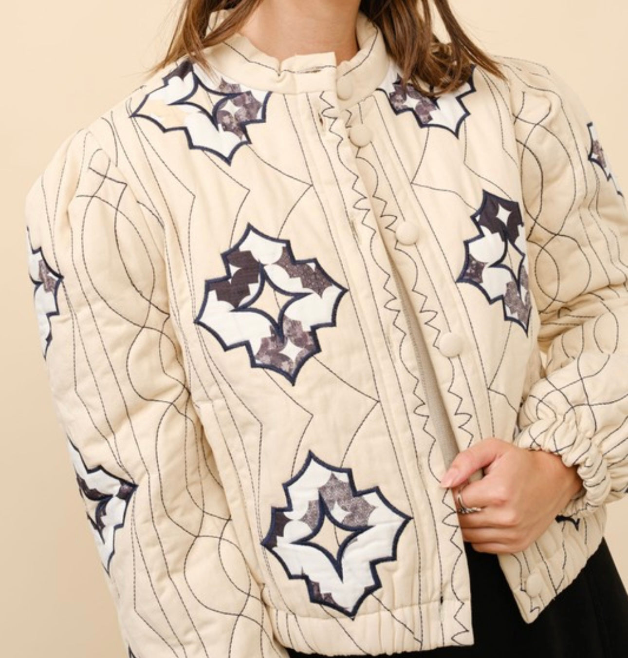 Bohemian Embroidered Quilted Jacket - The Vault by Sacha