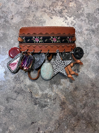Peace Love & Stars Handmade Leather Bracelet