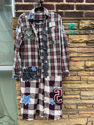 Custom Vintage Wash Plaid #2 Duster
