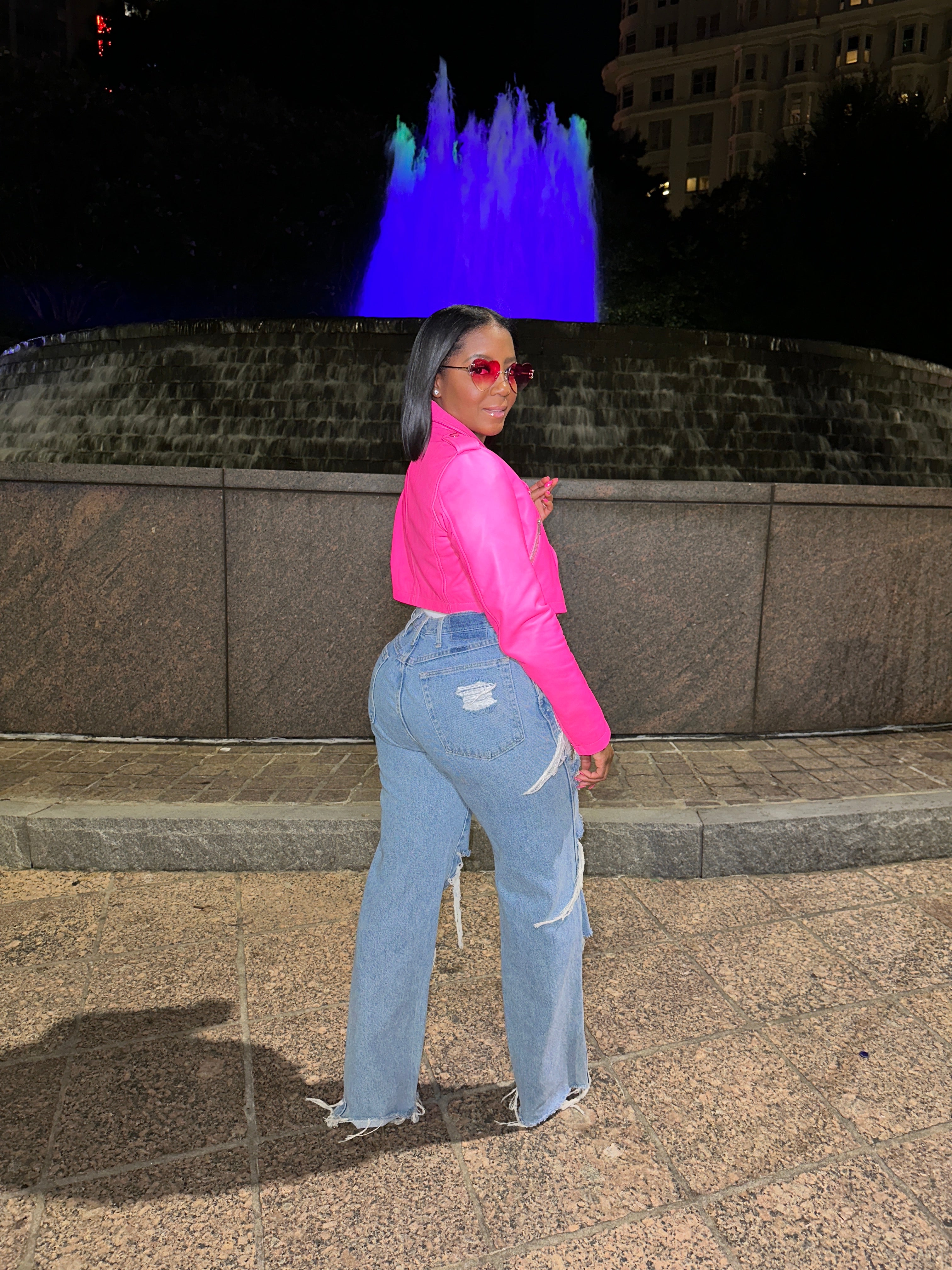 Hot Pink Crop Leather - The Vault by Sacha