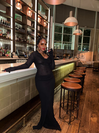 From the Shadows Hooded Drape Dress