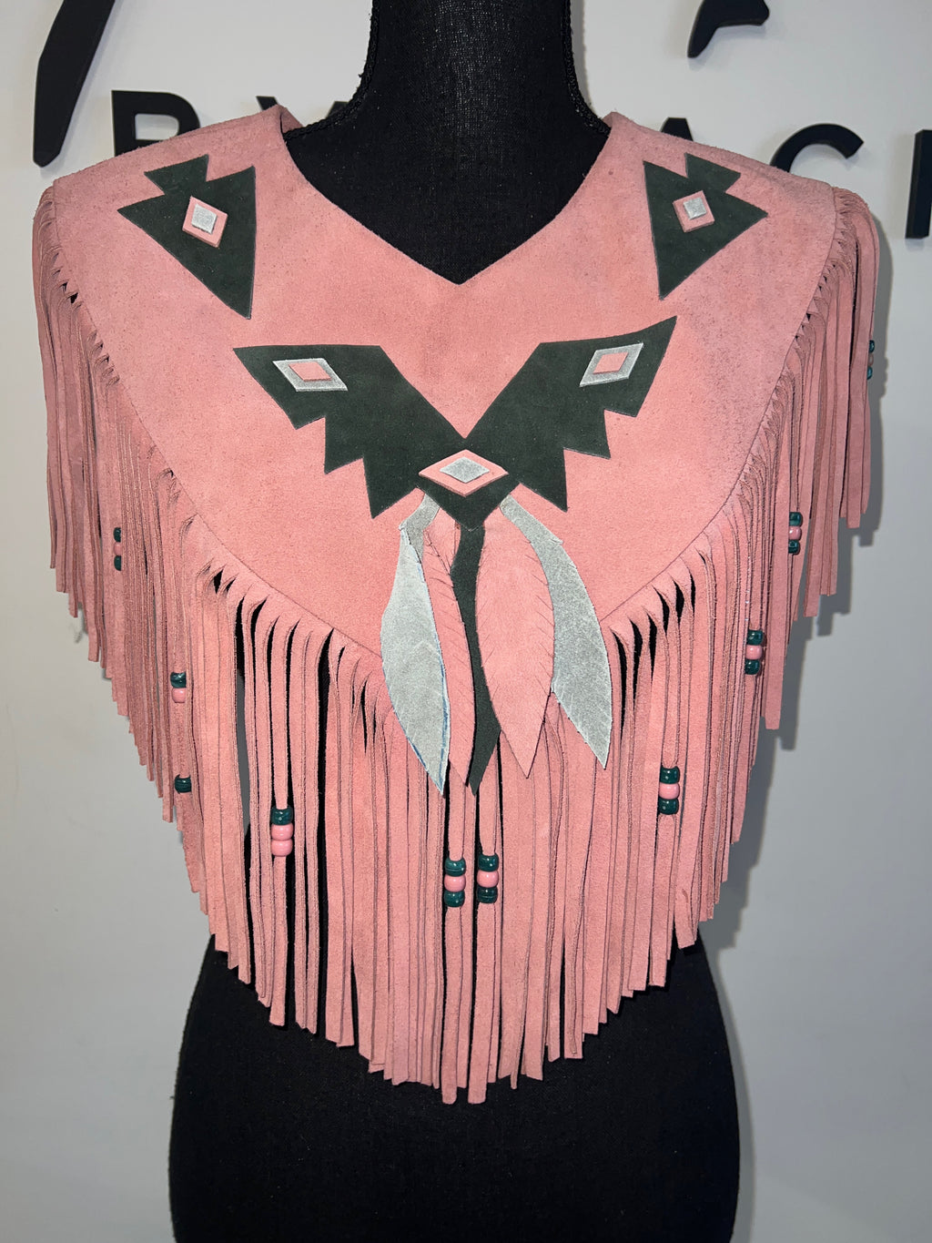 Pretty Pink Fringe Suede Poncho - The Vault by Sacha