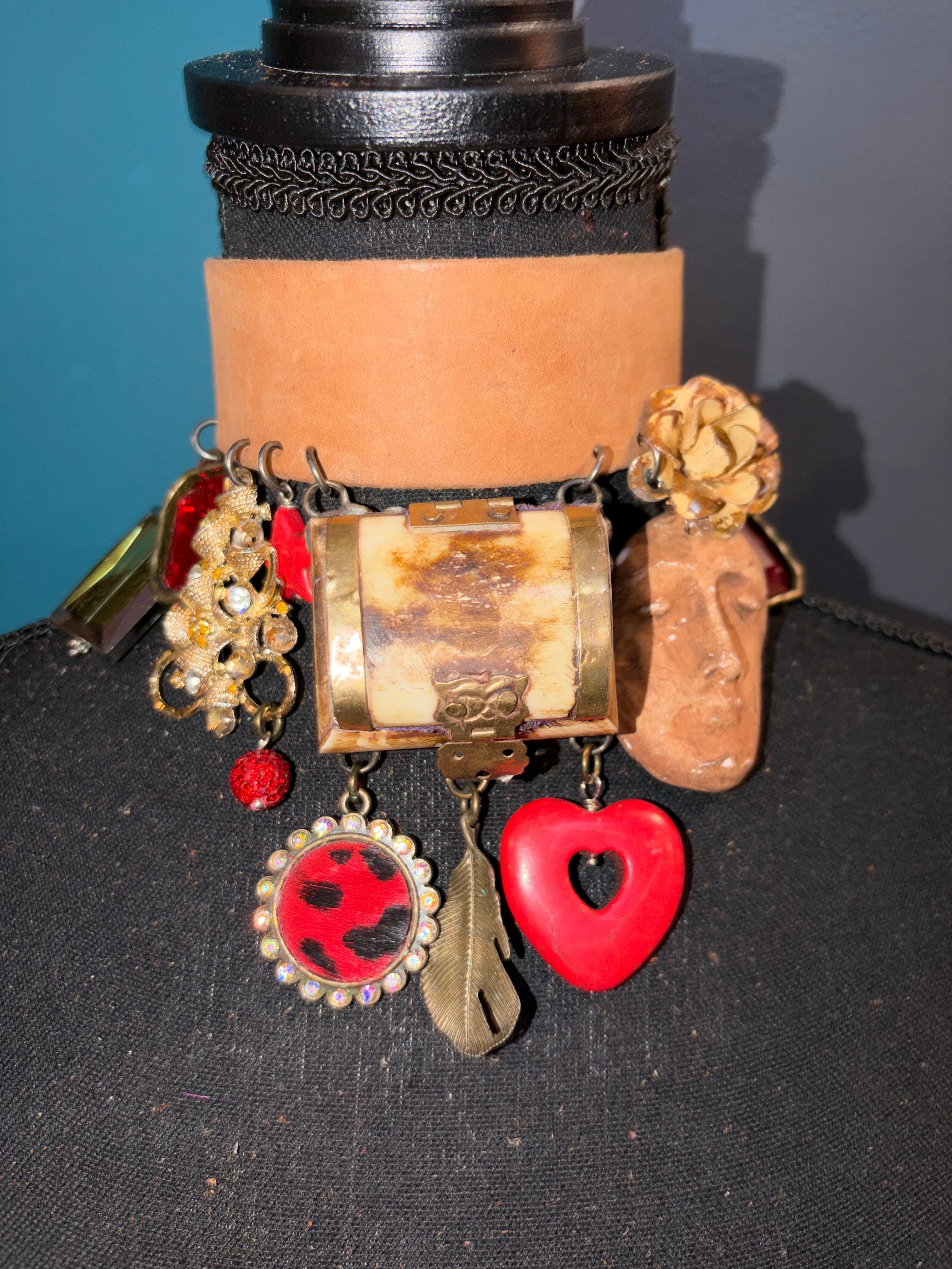 Treasure of Life Handmade Leather Choker - The Vault by Sacha