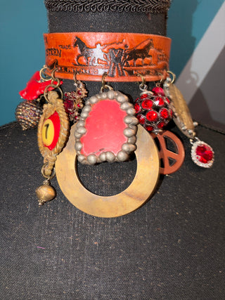 Roller Ball 7 Handmade Leather Choker