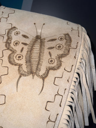 Butterfly Tribe Suede Fringe Poncho