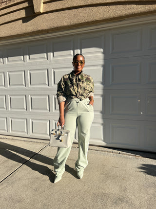 Mint Pantaboot Track Pants - The Vault by Sacha