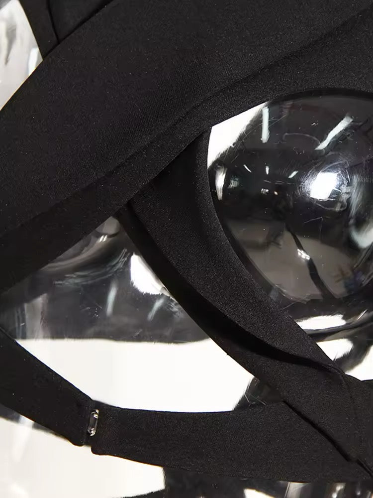 Black Cropped Cut Out Blazer - The Vault by Sacha