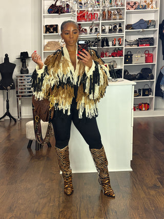 Shake it Baby Fringe Sweater Coat 2/10