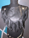 Concho Leather Cape