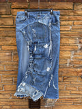 Custom Reworked Denim Skirt 38inch waist