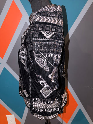 Velvet Embroidered Sequin Jacket