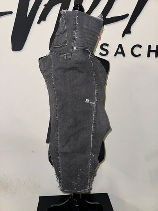 Custom Gray Halter Pocket Collar - The Vault by Sacha