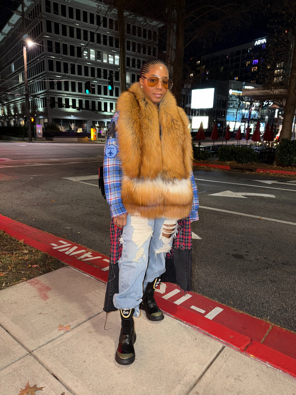 Red Fox Fur Scarf w/pockets - The Vault by Sacha