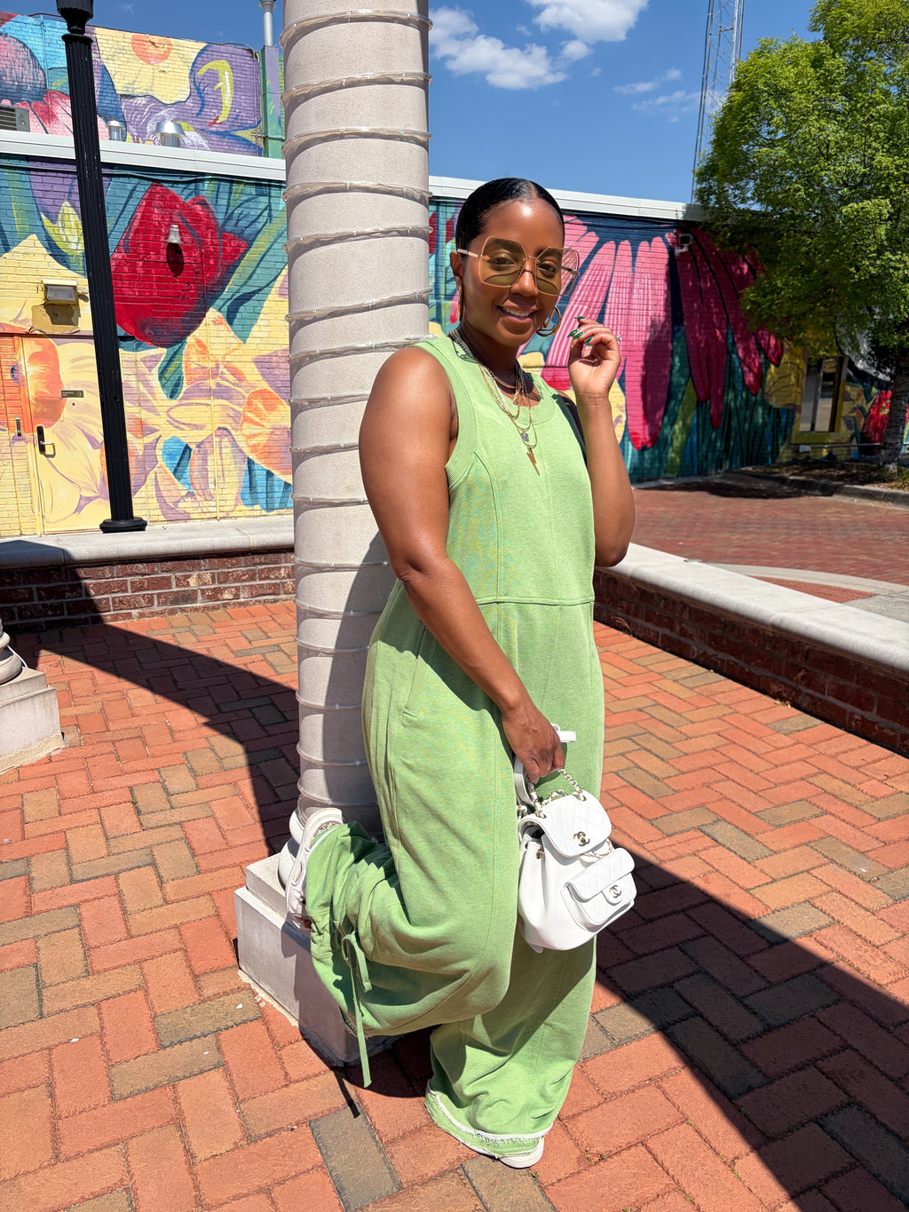 Cucumber melon adjustable romper - The Vault by Sacha