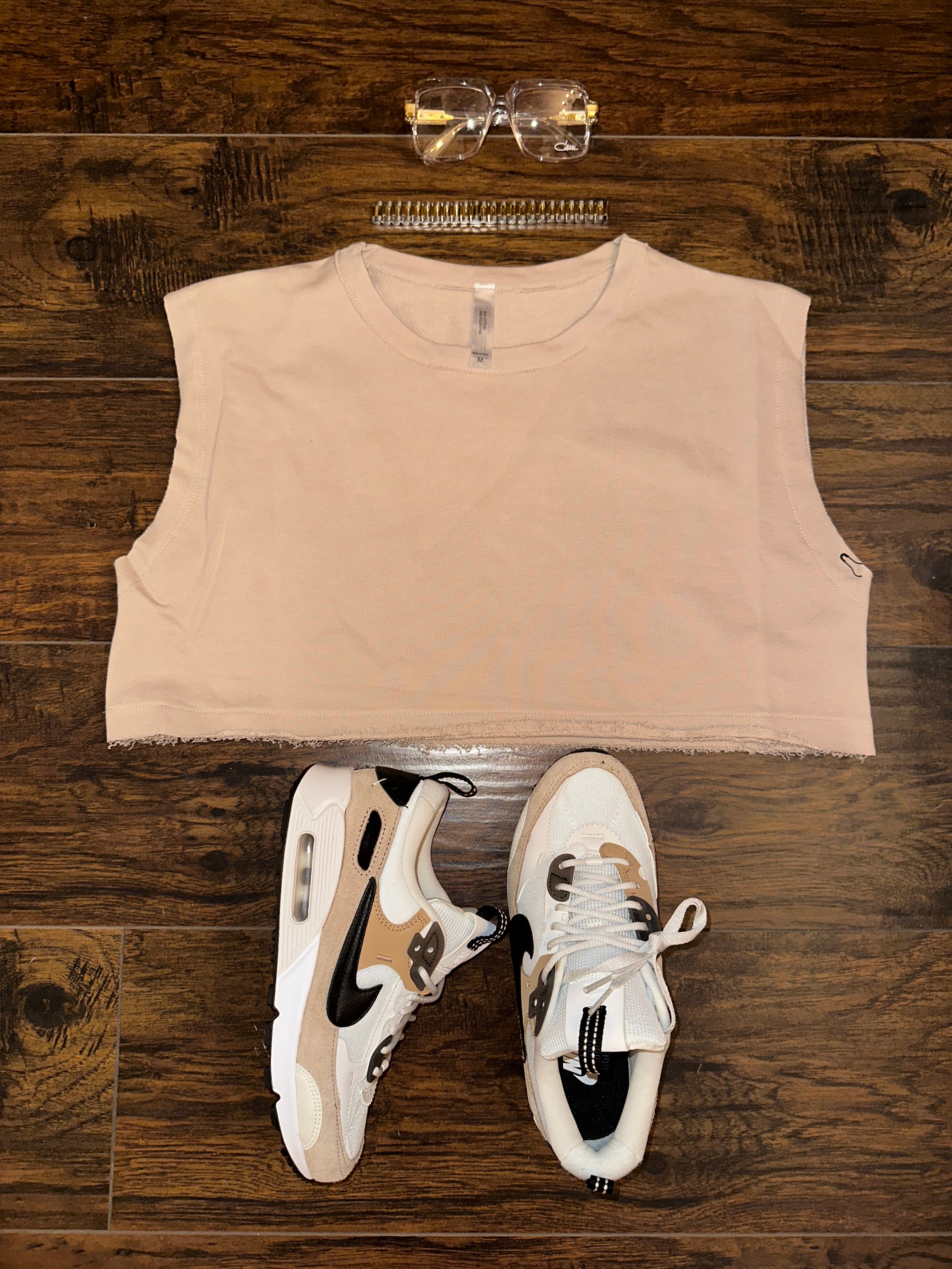 Sleeveless Cropped Sweatshirt - The Vault by Sacha