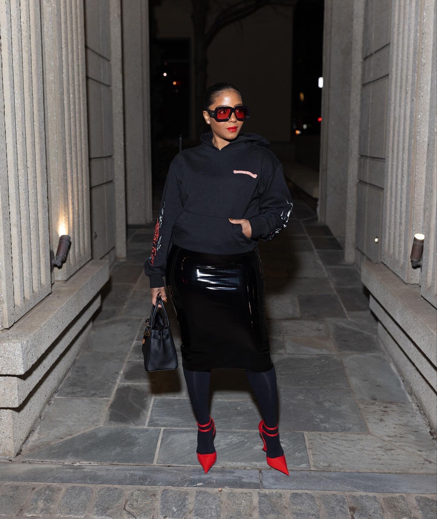 Patent High Waist Pencil Skirt - The Vault by Sacha