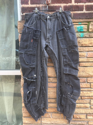 Custom Gray Wash Chaps Denim