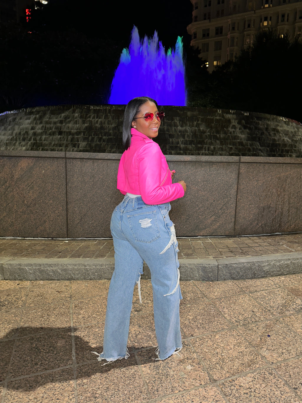 Hot Pink Crop Leather - The Vault by Sacha