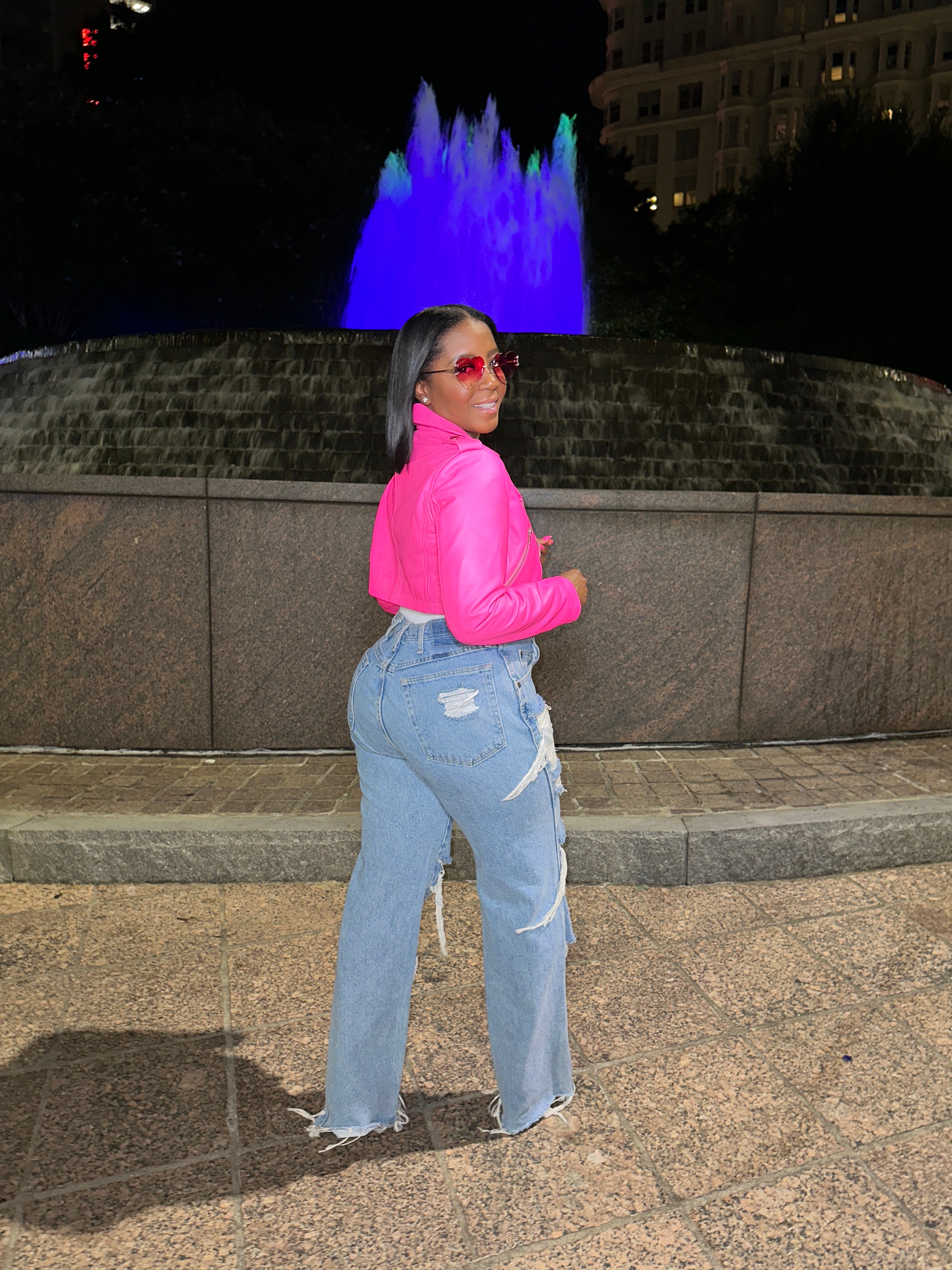 Hot Pink Crop Leather - The Vault by Sacha