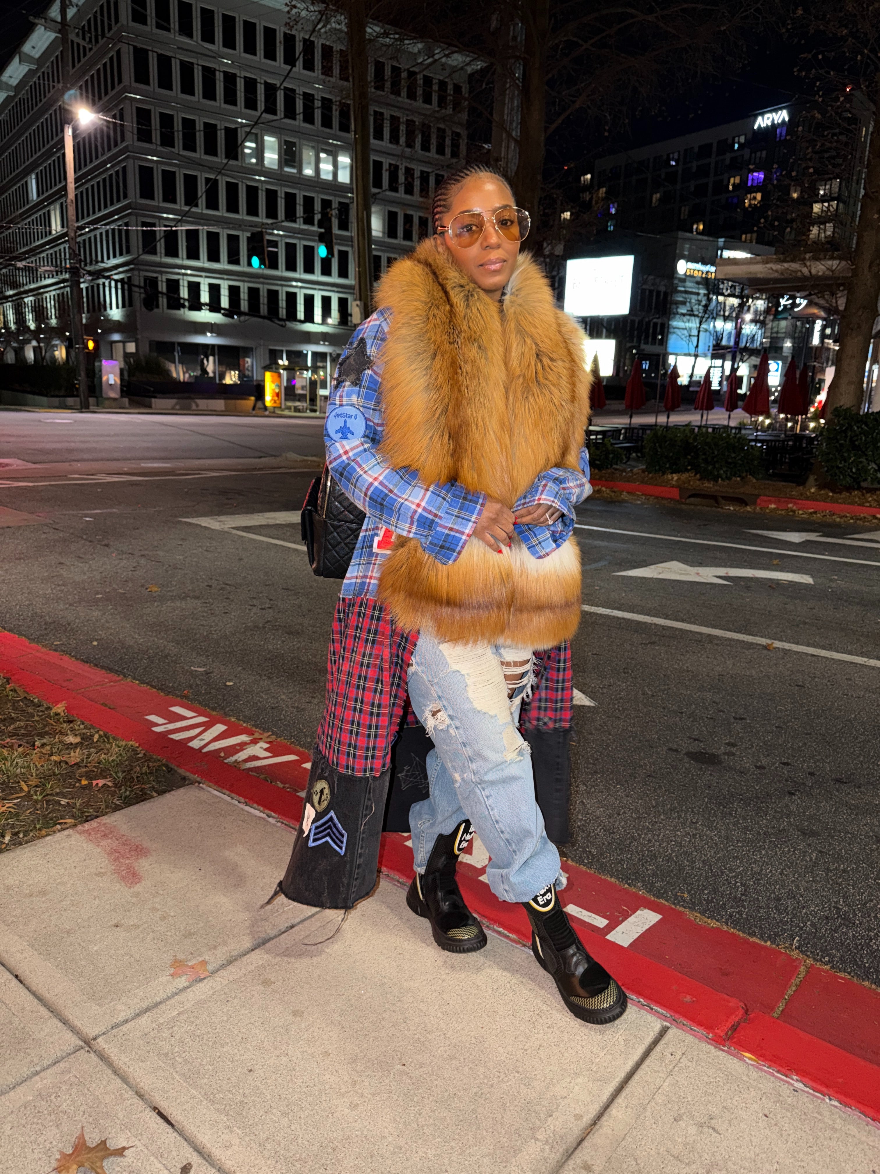 Red Fox Fur Scarf w/pockets - The Vault by Sacha