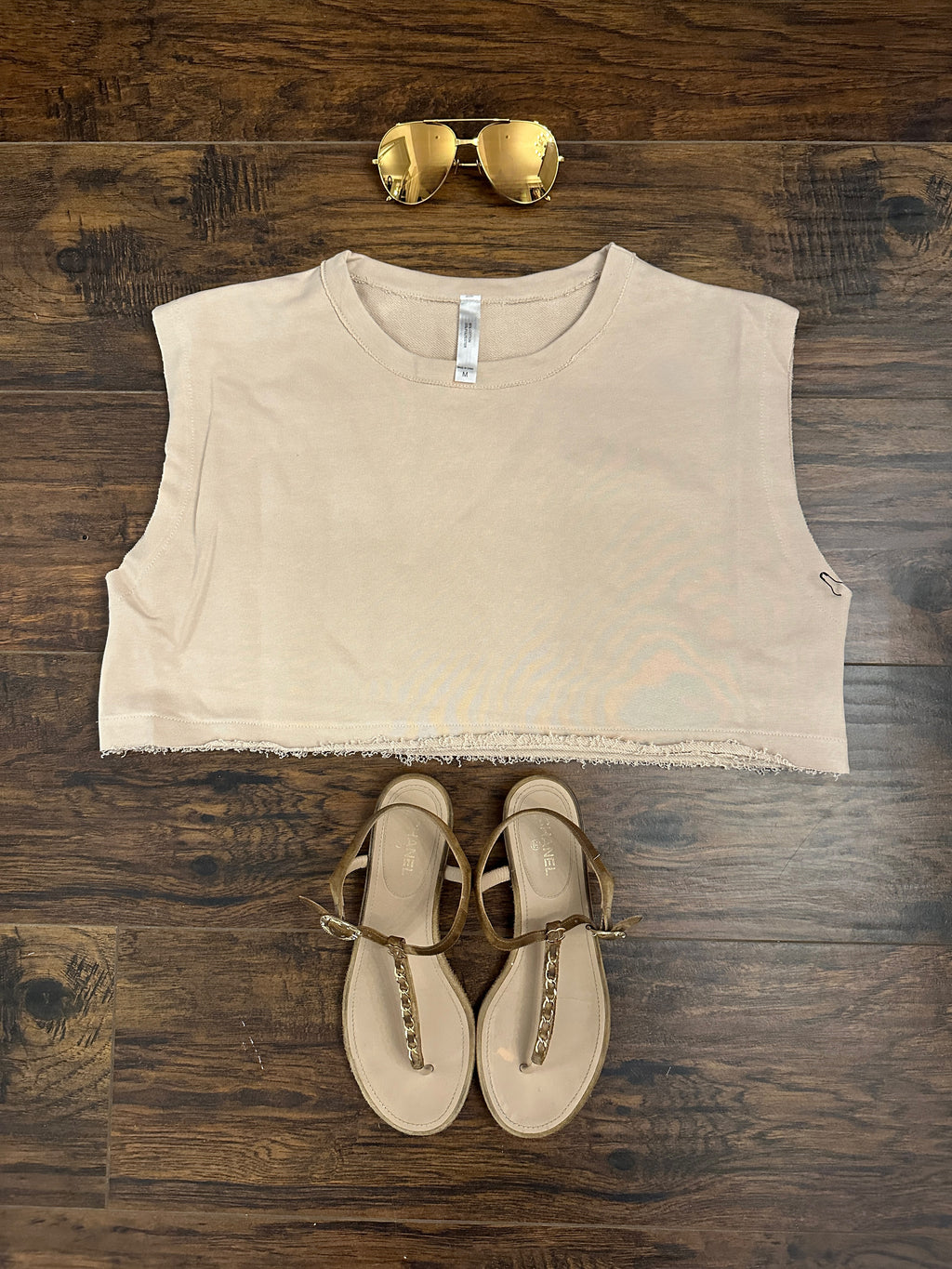 Sleeveless Cropped Sweatshirt - The Vault by Sacha