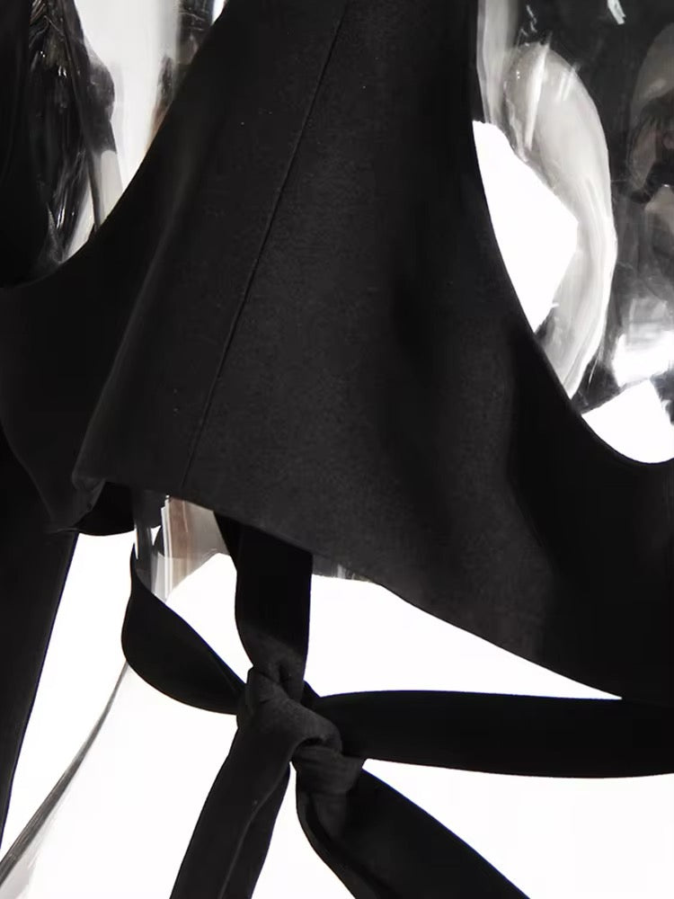 Black Cropped Cut Out Blazer - The Vault by Sacha