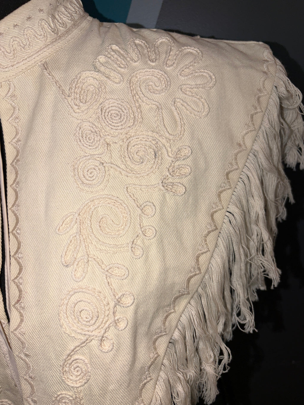 Artisan Fringe Embroidered Capelet 7/17