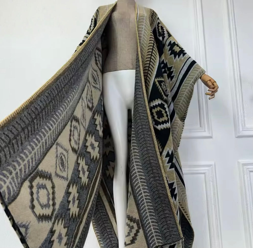 Mykonos Aztec Knit Duster/Kimono - The Vault by Sacha