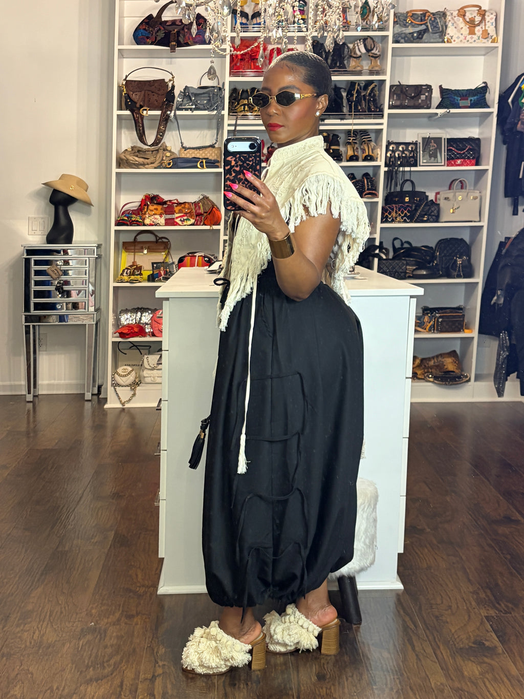 Artisan Fringe Embroidered Capelet