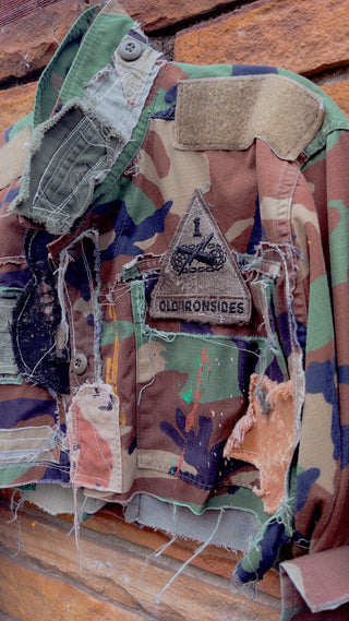 Custom Old Ironsides Camo Crop Jacket