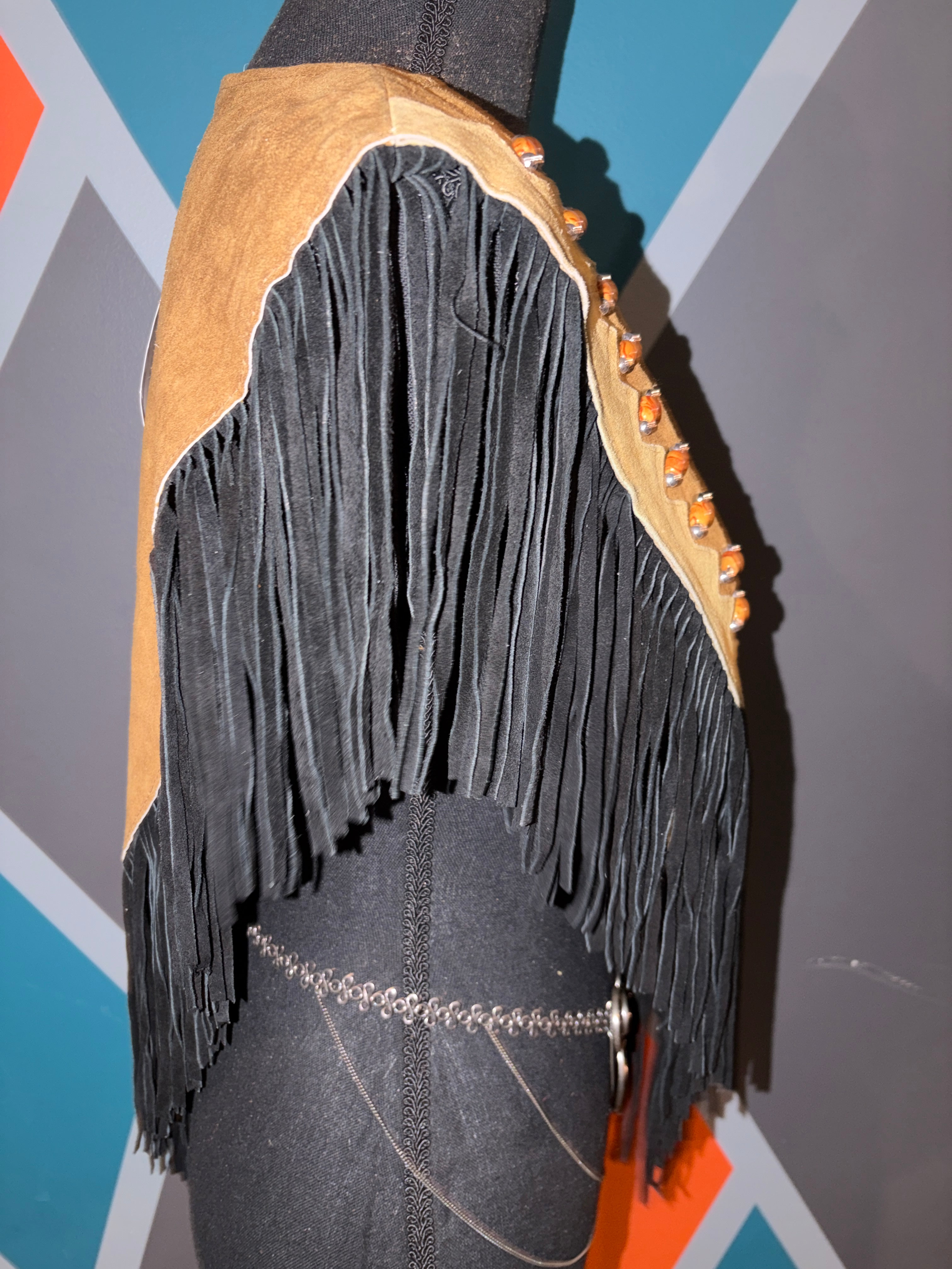 Sunset Tribes Suede Fringe Poncho - The Vault by Sacha