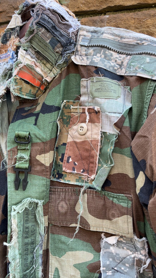 Custom Multi Camo Patchwork Jacket - The Vault by Sacha