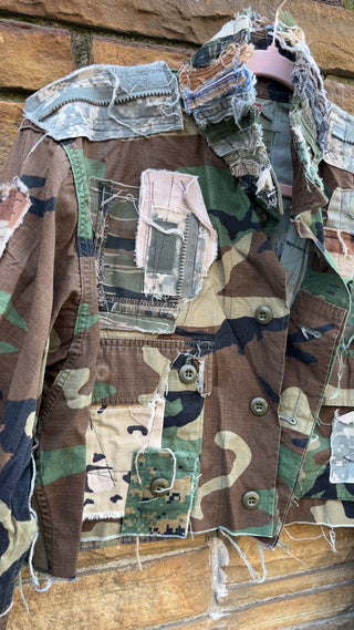 Custom Multi Camo Patchwork Jacket - The Vault by Sacha