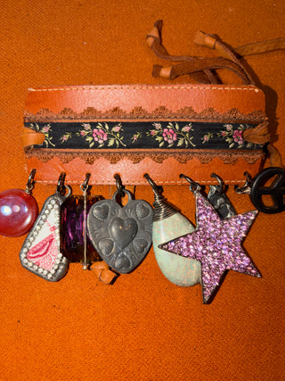 Peace Love & Stars Handmade Leather Bracelet